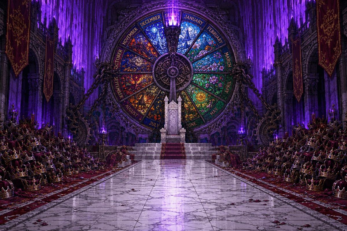The throne room of King Corvain, floor 50 of Kalzania